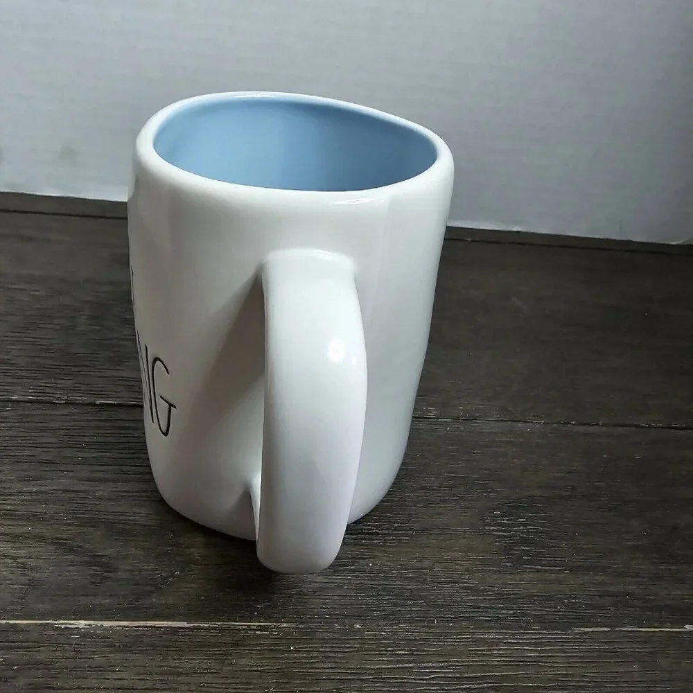 NWT Rae Dunn Artisan Egg Hunting Easter Mug Blue Interior 2021 Magenta